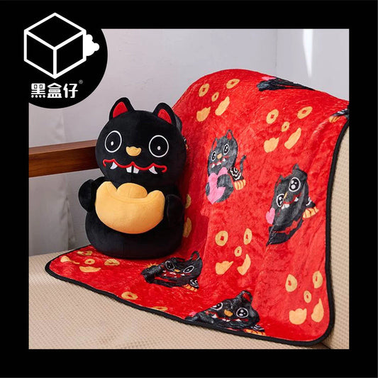 【黑盒仔】北港武德宮-武德宮造型抱枕毯-黑虎大將軍(已絕版)