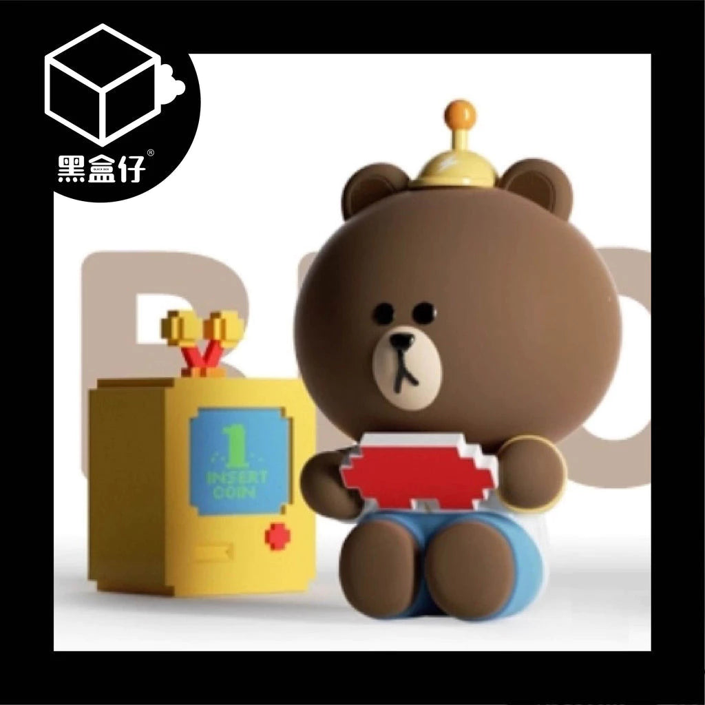 【黑盒仔隱藏版】LINEFRIENDS-悠閒假日系列-遊戲機熊大(已絕版)