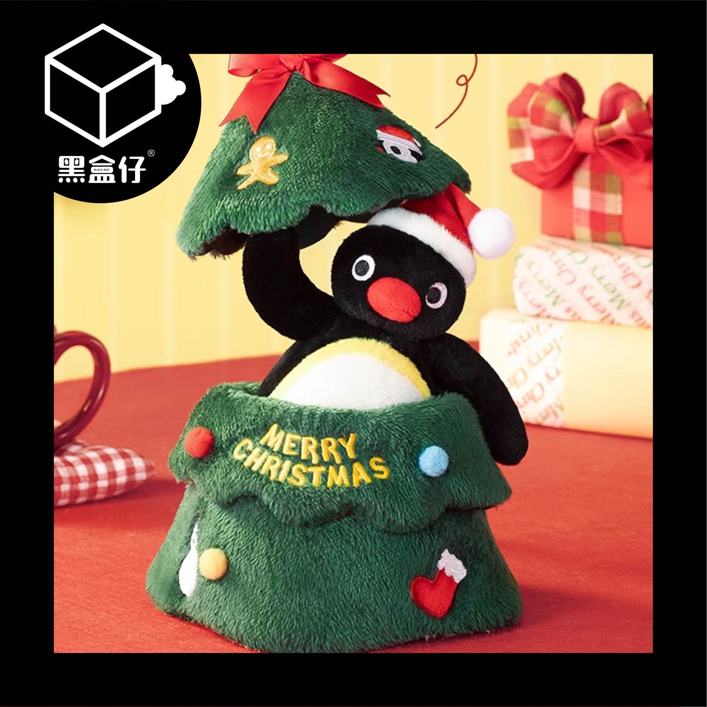 【黑盒仔】PINGU企鵝家族-聖誕樹公仔玩偶擺件