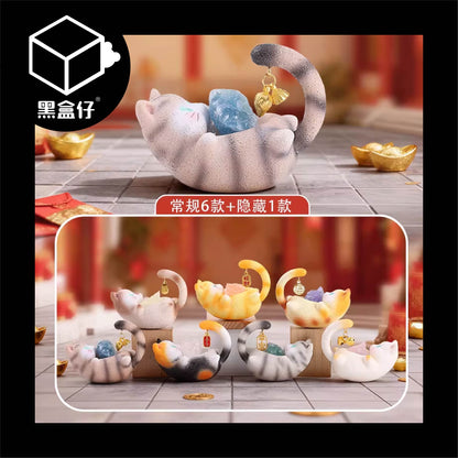 【黑盒仔】福氣貼貼貓好運晶石系列