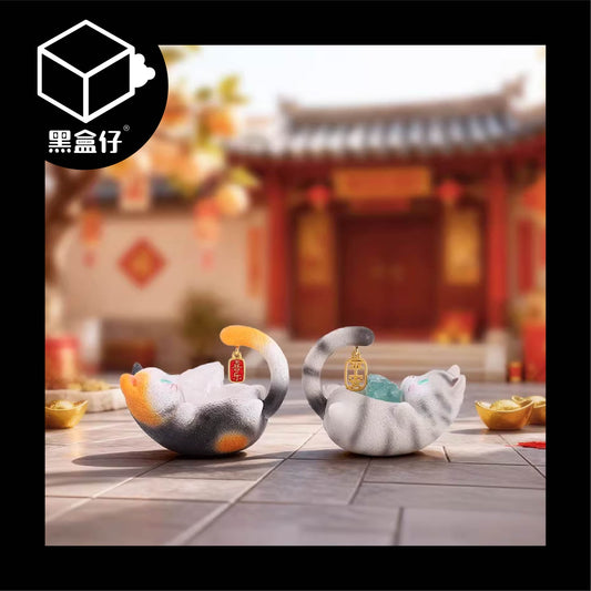 【黑盒仔】福氣貼貼貓好運晶石系列