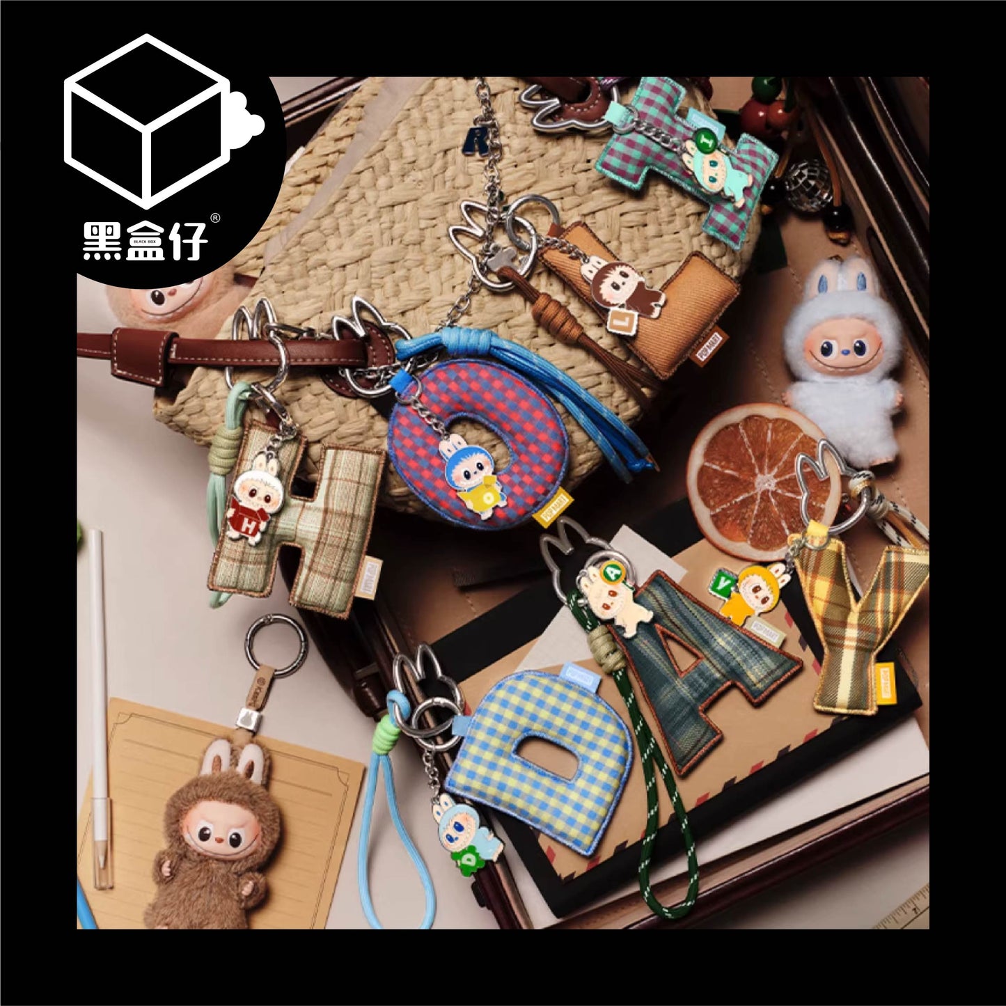 【黑盒仔】POPMART泡泡瑪特-LABUBU心底密碼系列A-M/N-Z字母掛件