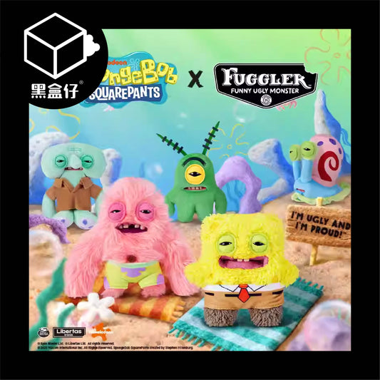 【黑盒仔】FUGGLER放克牙寶-海綿寶寶聯名款毛絨掛件鑰匙圈系列