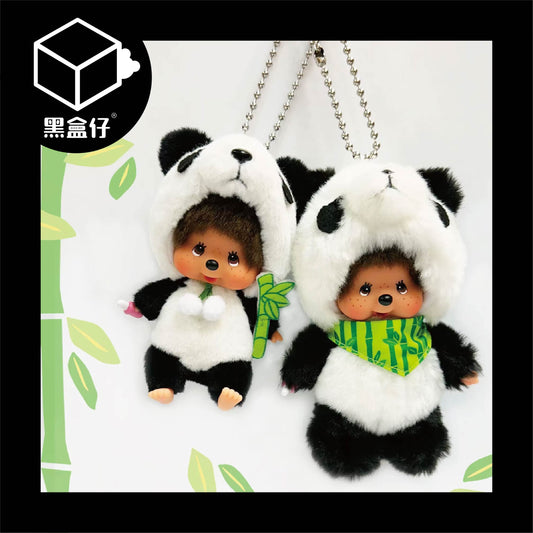 【黑盒仔】MONCHHICHI夢奇奇-貓熊毛絨掛件