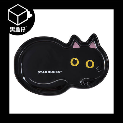 【黑盒仔】STARBUCKS星巴克-黑貓萌掌造型瓷盤組