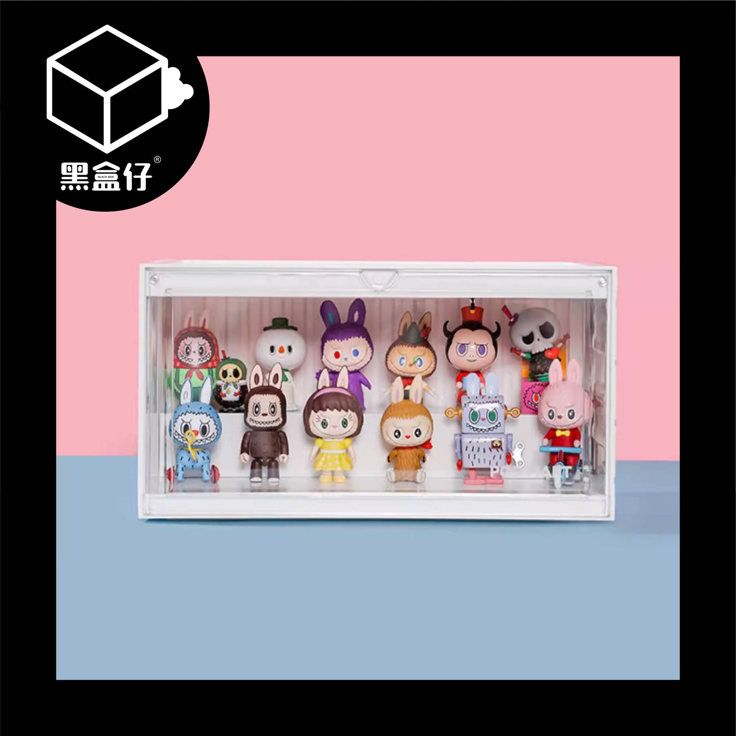 【黑盒仔】POPMART泡泡瑪特-彩色貨櫃箱發光展示盒
