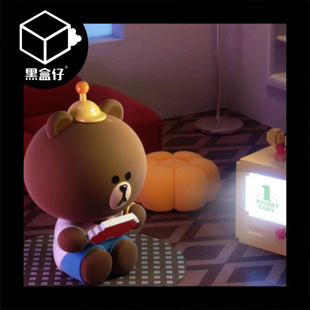 【黑盒仔隱藏版】LINEFRIENDS-悠閒假日系列-遊戲機熊大(已絕版)