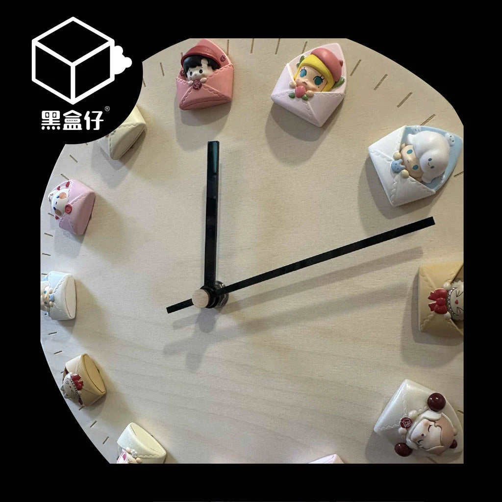 【黑盒仔】POPMART泡泡瑪特-立體小萌粒木質麻繩掛鐘