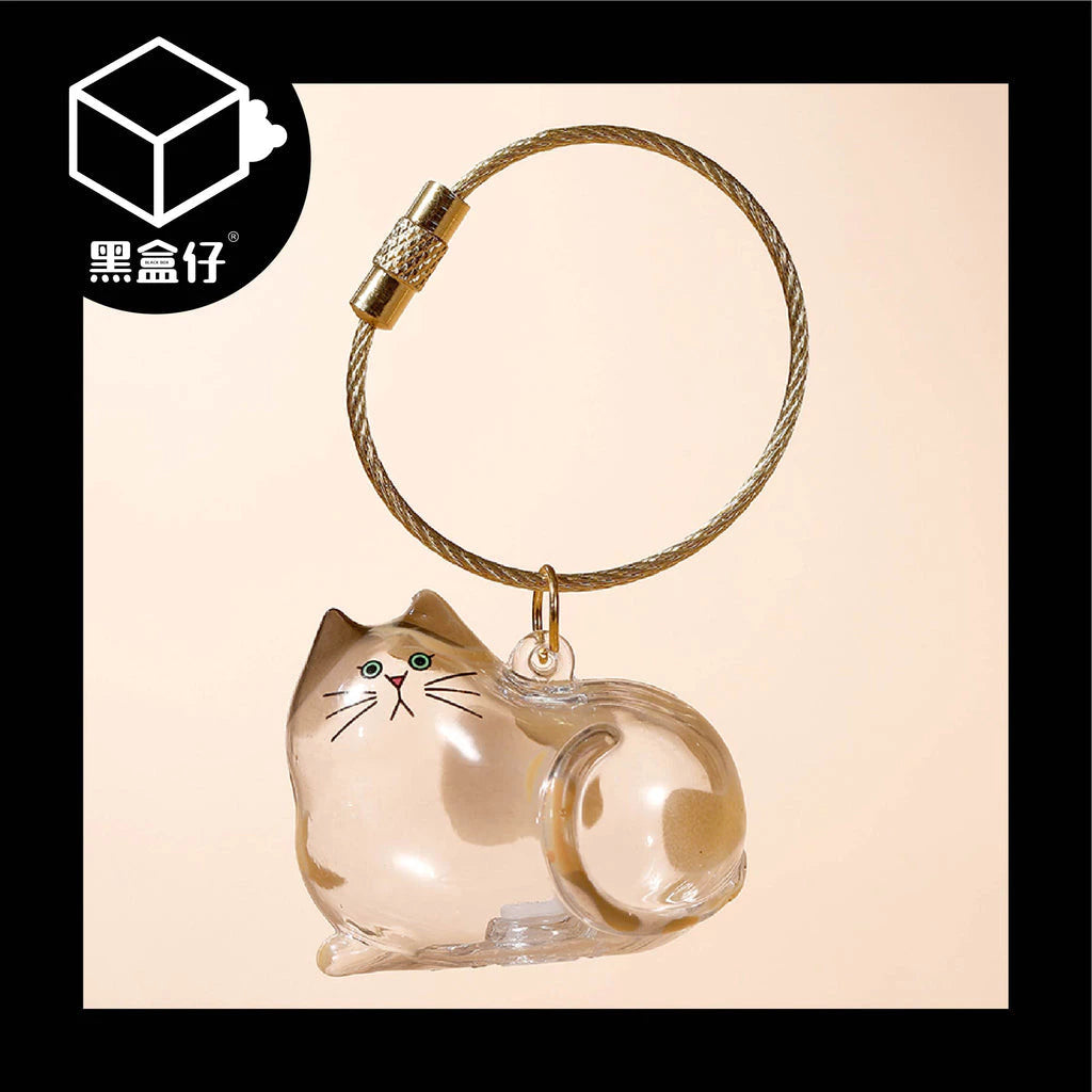 【黑盒仔】日本BRIGHT LINK-透明貓毛存放收納盒吊飾