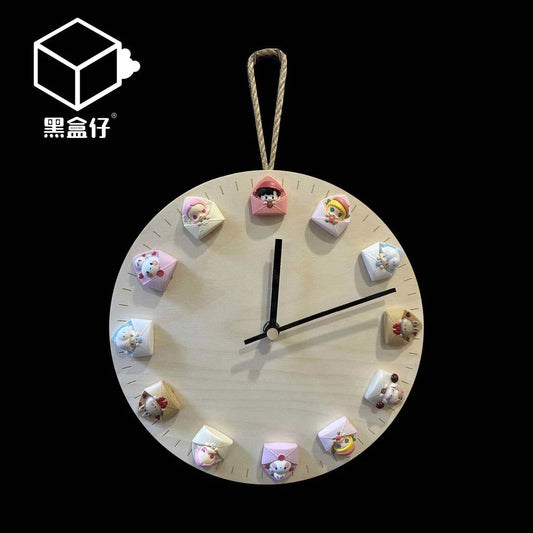 【黑盒仔】POPMART泡泡瑪特-立體小萌粒木質麻繩掛鐘