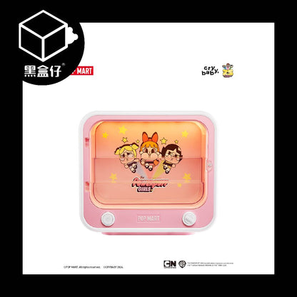 【黑盒仔】POPMART泡泡瑪特-CRYBABY哭娃飛天小女警系列電視機發光展示盒(已絕版限宅配）