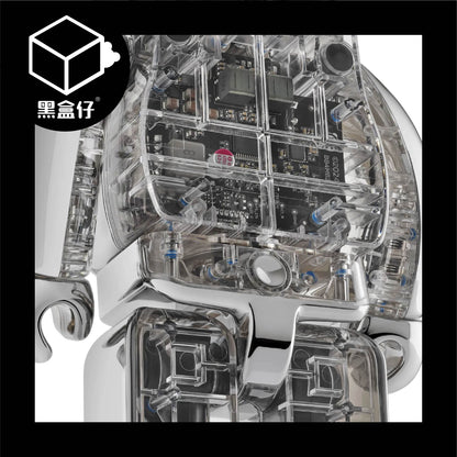 【黑盒仔】BE@RBRICK Audio 400% 藍牙音響 Bluetooth® Speaker-星鑠鈦 Chrome Platinum(已絕版)